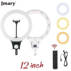 Jmary 12 Inch Selfie Ring Light With Remote + Stand - FM-12R Jmary 12 Inch Selfie Ring Light With Remote + Stand - FM-12R